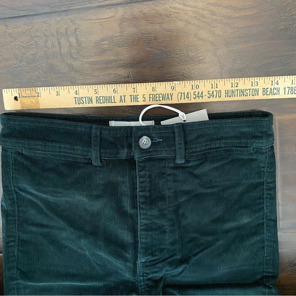 New Everlane woman’s corduroy straight relaxed dark green pant size 6 available - Picture 5 of 15